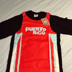 Puerto Rico Red & Black Graphic Tee